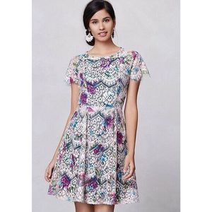 Hunter Dixon Anthropologie Lacepaint Floral Dress
